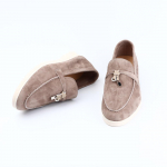 Suede Nahast Naiste Mokassiinid 2023 Suvi Slip-on Vabaaja Mokassiinid Mugavad Tennised Meeste Laisad Kingad Parim Kvaliteet 36 khaki