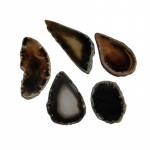 1 tk Looduslik Aahhaat Poleeritud Ebakorrap&auml;rane Kristallviil Kivi Roheline, Must, Sinine, Lilla, Kollane Ise Tee Ripats Ehtetarvikud