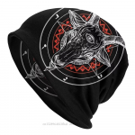Saatanlik Baphomet Saatan Kurat Okultism Maagia Deemon Lucifer Kits Gooti M&uuml;ts Tr&uuml;kiga Punk Hip hop Rock S&uuml;gis Talv M&uuml;ts Unisex Mehed Naised x1