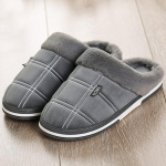Meeste sussid talve&otilde;mblus seemisnahast sisejalatsid meestele Gingham Plush kodu hubane kodu sussid mees 42