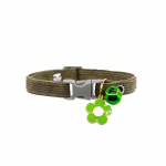 Kassid Koerad Kellukaela Reguleeritava suurusega kaelakee Kikilips Armas ripats Kulumiskindel pandla r&otilde;ngas Dark green green flower