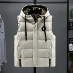 Meeste talvine vest puuvillane soe varrukateta mantel m&uuml;ts eemaldatav polsterdatud vest t&ouml;&ouml;riided meeste kvaliteetsed riided 5XL XL