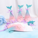 Koormatud merineitsi kommikarp v&auml;rviline merineitsi saba vibu pulmakinke kott