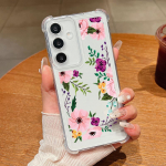 Samsung S25 Ultra S24 FE S23 A56 A36 A16 A15 A55 A35 jaoks &Uuml;mbris Kest Lillemustriline L&auml;bipaistev Pehme Silikoon Objektiivi Kaitse P&otilde;rutuskindel &Otilde;huke Telefoni Kate Samsung S25 edge