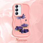 V&auml;rvitud muster Big Wave Edge pehme silikoon materjal Macaron telefoni &uuml;mbris p&otilde;rutuskindel kaitsev kummist korpus OnePlus Vivo Motorola Moto jaoks Vivo Y27 4G roosa