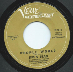 7-tolliline plaat JIM & JEAN - People World KF5073 Verve Forecast 1967 USA Rock Kasutatud