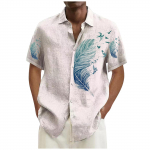 Hawaii s&auml;rk meestele, meeste vintage n&ouml;&ouml;pidega keeglis&auml;rgid l&uuml;hikeste varrukatega suvine rannas&auml;rk XXL