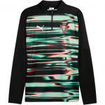 Puma Drycell Portugal Eelm&auml;ngu liibuv &uuml;mmarguse kaelusega pikavarrukaline jalgpallis&auml;rk Meeste pealisr&otilde;ivad Must Roheline 779545-18 L
