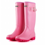 Naiste vihmasaapad libisemiskindlad k&otilde;rged saapad &uuml;hev&auml;rvilised veekindlad jalatsid &uuml;mara ninaga naiste kummikud 40EU/CN41 roosa