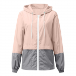 Naiste Patchwork vihmajope &Otilde;ues jakid Kapuutsiga vihmamantel Tuulekindel XL roosa