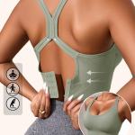 Naiste spordirinnahoidja treening Push Up &Otilde;mblusteta Seksikas Kiire Kuiv Jooga Fitness Eemaldatavad Padjad P&otilde;rutuskindlad Jooksutraadita X Shape Back 2XL roheline