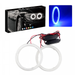 Grandview COB Kalmaari R&otilde;ngas 80mm Esituli Sinine Katte Ballasti Angel Eye'ga Autole Komplekt 2 tk (T&auml;iendatud versioon) 80mm - Upgraded version sinine