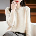 Naiste ka&scaron;miirkampsun Qinghe ka&scaron;miir 30% ka&scaron;miir 70% vill s&uuml;gis-talvine pullover soe ja moekas XL kadetthall v&auml;rv