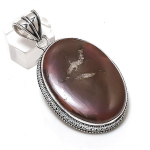 Natural Mud Crack Fossil Gemstone 925 Sterling Silver Jewelry Pendant 2.36 p9r48