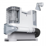 K&auml;sitsi kasutatav vaibipuhasti 400W 9KPa Kaasaskantav plekkide eemaldaja autole, diivanile, lemmikloomade karvadele, pihustus-imemisintegreeritud polstri puhastusmasin EU Plug valge