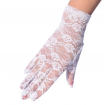 Outdoor UV-proof riding screen display party household lace breathable gloves valge