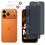 Verre Tremp&eacute; Anti Espion pour iPhone 17 PRO MAX et Protection Cam&eacute;ra [Pack 2] Film Vitre Protection Phonillico&reg;