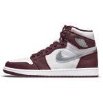 Air Jordan 1 Retro High OG Bordeaux Unisex tossud, punane, valge, metallik-h&otilde;bedane, 555088-611 42.5