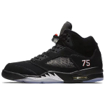 Paris Saint-Germain x Air Jordan 5 Retro Meeste tossud Must Must-punane AV9175-001 43
