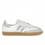 Adidas Samba OG Valge H&otilde;bedane Metallik Hall Naiste Tennised Jalatsid-Valge Hall-&Uuml;ks JI2725 42⅔