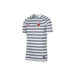 Nike Dri-Fit V&auml;rviplokk Triibuline &Uuml;mmarguse Kaelusega Pusa L&uuml;hikeste Varrukatega Jalgpallis&auml;rk Meeste Topid Valge 893359 XL