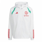 Adidas Manchester United Tiro 23 Ilmastikukindel Jakk V&auml;rviplokk Kapuutsiga T&otilde;mblukuga Pikkade Varrukatega Jakk Meeste Jakk Core-White IA7297 XL