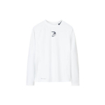 Nike T-s&auml;rk &uuml;mara kaelusega, helkurlogoga, mugav, pikkade varrukatega, laste &uuml;laosa, lumivalge, NY2412084GS-003 L