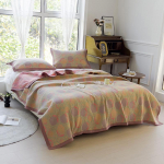 Kahekihiline puuvillane marlpleed &ndash; pikkade kiududega puuvillane uinakuks ja voodikatteks 200*230 Single Towel Blanket