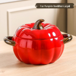 K&otilde;rvitsakujuline keraamiline supikauss kaanega - Suur kahe k&auml;epidemega disain, ideaalne tigu riisinuudlite v&otilde;i nuudliroogade serveerimiseks