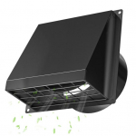 Kuivati &otilde;hu v&auml;ljalaskeava kate 4-tolline v&auml;line eemaldatava v&otilde;rega Lihtne paigaldus Roostevaba teras Seinale paigaldatav &Otilde;hu v&auml;ljat&otilde;mbeava must