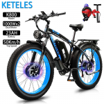 Elektrijalgratas KETELES 1000Wx2 Kahe mootoriga elektriline maastikuratas Tippkiirus 55 km/h 48V 23Ah 21 k&auml;iku Kandev&otilde;ime 150 kg K800 48V 23AH sinine