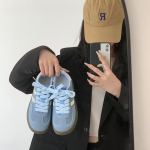 Moodsad klassikalised retro mitmek&uuml;lgsed platvormiga treeningjalatsid naiste 2025 uus s&uuml;gis k&otilde;rgust lisavad kerged vabaaja spordijalatsid 40 sinine