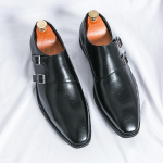 Klassikaline retrokleit Meeste munganahast kingad terava ninaga pandlaga &Auml;rikontori pulmadeks Pehmed mugavad meeste kingad 38 must