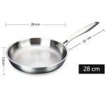 28/30 cm pann 304 roostevabast terasest pann nakkumatu pann vaegkattega munad praad praepott Kasuta gaasi- ja induktsioonpliiti