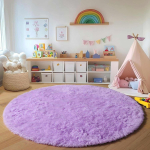 Pehme siidine &uuml;mmargune kohev diivani piirkonna vaip elutuppa laste magamistuppa kohev p&otilde;randamatt soe kodu kaunistus lemmiklooma matt hall Diam80cm(31.5inch)
