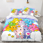Multikas Anime Care Bears Tekikott Komplekt Kawaii Carebears Tekikott Padjap&uuml;&uuml;ri Komplekt Laste Voodipesu Komplekt Dekoratsioon T&auml;is Kuninganna Kuningas Suurus 90x200cm