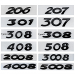 Metallist auto tagumise pagasiruumi kleebise embleemi m&auml;rgi kleebise logo Peugeot 206 207 301 307 308 408 508 2008 3008 4008 5008 GT jaoks 5008 h&otilde;be