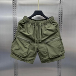 Meeste retro mitmetaskulised cargo-l&uuml;hikesed p&uuml;ksid suvised &otilde;hukesed laiad sirged vabaaja pealiskatted capri-p&uuml;ksid &uuml;hev&auml;rvilised n&ouml;&ouml;riga l&uuml;hikesed p&uuml;ksid 2XL armee roheline v&auml;rv