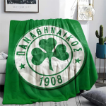 Panathinaikos FC, muster Flanellitekk, K&otilde;rge kvaliteet Mugav K&otilde;ikideks Hooaegadeks, Kodu Sisustus, Soojus ja Mugavus, T&auml;iuslik Kingituseks. 130cm x 150cm