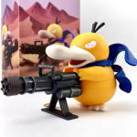 9/15cm Multifilmikas Pokemon Gatling-p&uuml;ss Psyduck Seisev Asend Tegevuskuju Kollektsioonimudel Auto Kaunistus Laua Kaunistus M&auml;nguasi Kingitused 9cm orange