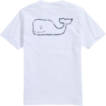 vineyard vines Meeste l&uuml;hikeste varrukatega vintage vala taskuga T-s&auml;rk L valge
