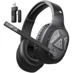 EKSA Gaming E5BT ruumilise heliga 235g kerge juhtmevaba m&auml;ngupeakomplekt 50mm &uuml;hilduv ja Switch peakomplekt, (Must), 2.4G USB/Bluetooth/Type-C/3.5mm must