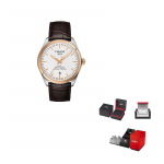 TISSOT PR100 Kollektsioon Kvartsmehhanismiga Meeste Kell Kell 39mm Valge sihverplaat Roostevabast terasest korpus Nahkrihm T101.451.26.031.00 Regular Watch Box