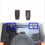 2 PCS LED Light Tailgate Rear Window Glass Hinge Trim as Rear Tail/Backup Reverse/Brake Lights for 2007-2017 Jeep Wrangler JK