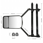 Clip on Car Towing Mirror Universal Caravan Trailer Convex Tow Mirrors Extension Rearview Mirrors Cover Hauling Accessories