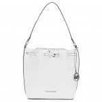 Michael Kors MK Eden &Uuml;hev&auml;rviline T&otilde;mblukuga Nahast Koppkott Naiste k&auml;ekotid Valge 35S0SXEM2T-OPTIC-WHITE Basic Set (Bag+Dust Bag)