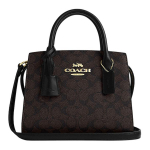 Coach Andrea Carryall 22 Logoga T&otilde;mblukuga Suletav Kaetud L&otilde;uendist ja Nahast &Otilde;la Crossbody Kandekott V&auml;ike Naiste k&auml;ekotid Must CV974-IMXAQ Basic Set (Bag+Dust Bag)