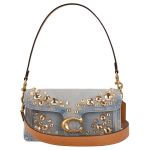 Coach Tabby 26 Kristalliline Denim Element Kangast Crossbody &Otilde;lakott Keskmine Naiste kotid H&otilde;bedane CCW92-B4SV Basic Set (Bag+Dust Bag)