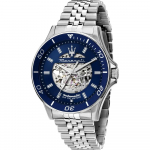 Maserati Sfida Sinine Metall Meeste Mehaaniline Automaatne Kell R8823140011 sinine