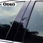 6 l&auml;ikivat musta akna-ukseposti BC-piilari kattekatet Chrysler 300/300C Dodge Magnum 2005-2010 dekoratiivkleebistele must